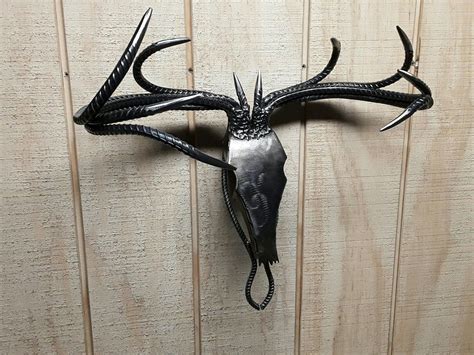 sheet metal deer head|outdoor metal deer decor.